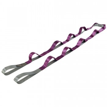 Лента стропа с петлями для растяжки Stretch Strap SP-Sport FI-0175 10 петель Серый-фиолетовый
