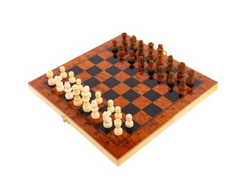 Шахматы шашки нарды 3 в 1 набор настольных игр деревянные SP-Sport IG-G29 размер 29,5см x 29,5cм