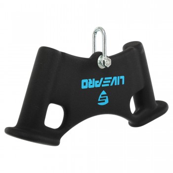 Рукоятка для тяги вниз c узким хватом Biceps grip нескользящее покрытие LiveUp LP8326 черный
