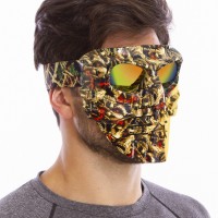 Защитная маска SP-Sport MZ-5 Серый-оранжевый