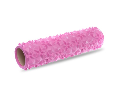 Роллер массажный цилиндр (ролик мфр) 45см Point Diamond Pattern SP-Sport FI-0458 Розовый