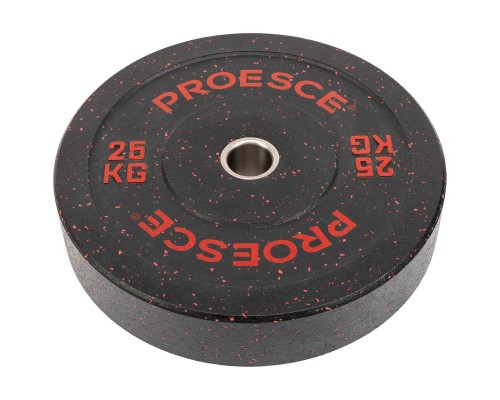 Бамперные диски из структурной резины Bumper Plates Record TA-4782-25 51мм 25кг черный-красный