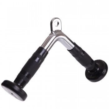Рукоятка для тяги на трицепс V-образная обрезиненная Zelart TA-2737 хром Рукоятка для тяги на трицепс V-образная обрезиненная Zelart TA-2737 хром