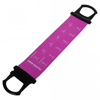 Лента-эспандер эластичная для фитнеса и йоги с ручками SP-Sport Pilates Band 8038 Фиолетовый