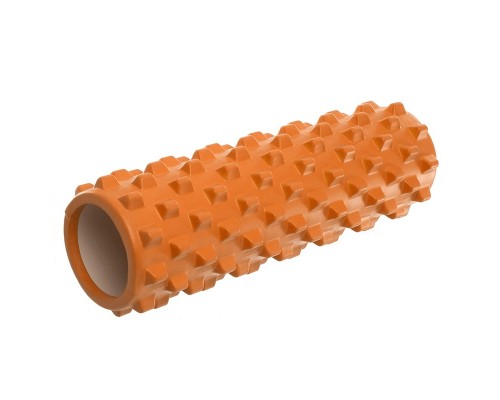 Роллер массажный цилиндр (ролик мфр) 45см Grid Bubble Roller SP-Sport FI-6672 Оранжевый