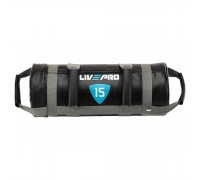 Мешок утяжелитель для функционального тренинга Power Bag LiveUp LP8120-15 15кг черный-серый