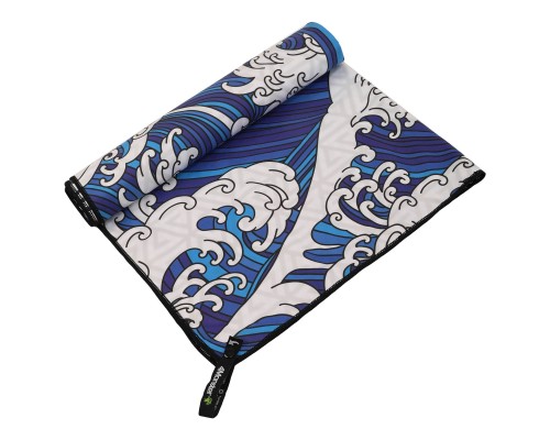 Полотенце для пляжа и бассейна из микрофибры SAND-FREE SINGLE SEA 4Monster T-PST 80х160см Синий-белый