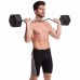 Штанга фиксированная изогнутая обрезиненная Rubber Hexagon Barbell Zelart TA-6231-45 длина-95см 45кг черный