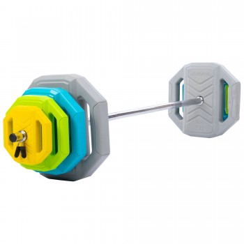 Штанга для фитнеса (фитнес памп) LiveUp LP8035-40 длина-1,4м 28мм 40кг разноцветный Штанга для фитнеса (фитнес памп) LiveUp LP8035-40 длина-1,4м 28мм 40кг разноцветный