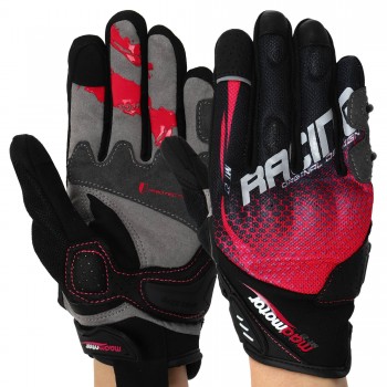 Мотоперчатки MADMOTOR MT-27 M-2XL Черный-красный