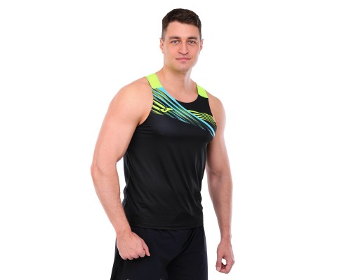 Майка спортивная мужская Joma ELITE X 103102-121 2XS-2XL черный-салатовый Черный-салатовый