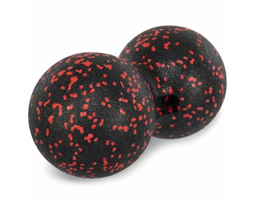 Мяч массажный двойной для МФР и самомассажа Duoball SP-Sport FI-1137 ø12см Черный-красный