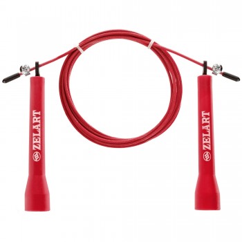 Скакалка скоростная Кроссфит с подшипником и стальным тросом SP-Sport FI-1008A 3м Красный