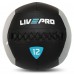 Мяч набивной медицинский для кроссфита WALL BALL LiveUp LP8100-12 12кг черный-серый