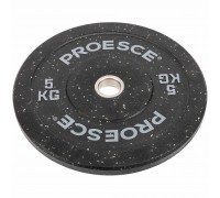 Бамперные диски из структурной резины Bumper Plates Record TA-4782-5 51мм 5кг черный-серый