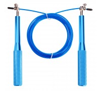 Скакалка скоростная Кроссфит с подшипником и стальным тросом с алюминиевыми ручками CIMA CM-J601 3м Синий Скакалка скоростная Кроссфит с подшипником и стальным тросом с алюминиевыми ручками CIMA CM-J601 3м Синий
