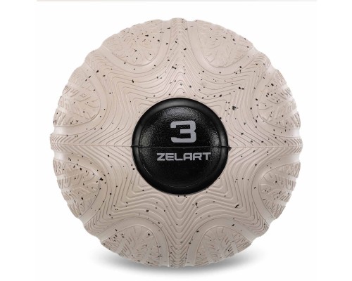 Слэмбол мяч набивной для кроссфита и фитнеса Slam Ball Zelart FI-4905-3 3кг черный