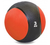 Медбол мяч медицинский Medicine Ball Record C-2660-3 3кг Черный-оранжевый