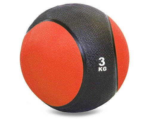 Медбол мяч медицинский Medicine Ball Record C-2660-3 3кг Черный-оранжевый