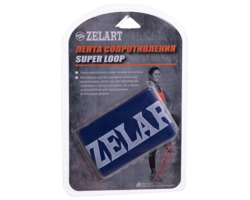 Резинка для фитнеса LOOP BANDS Zelart FI-8228-3 S синий