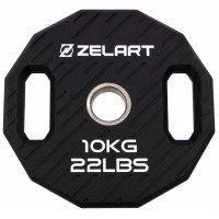 Блины диски TPU 2 Handle металлическая втулка Zelart TA-6996-10 ø51мм 10кг черный