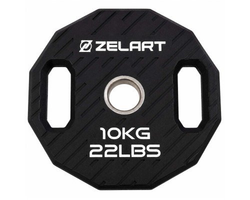 Блины диски TPU 2 Handle металлическая втулка Zelart TA-6996-10 ø51мм 10кг черный