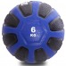 Мяч медицинский медбол Zelart Medicine Ball FI-0898-6 6кг черный-синий