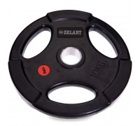 Блины (диски) обрезиненные Zelart Z-HIT TA-5160-10 51мм 10кг черный Блины (диски) обрезиненные Zelart Z-HIT TA-5160-10 51мм 10кг черный