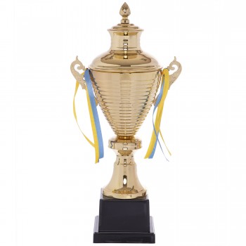 Кубок спортивный с ручками и крышкой SP-Sport FAIRY G108B высота 47см золотой