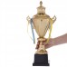Кубок спортивный с ручками и крышкой SP-Sport FAIRY G108B высота 47см золотой