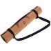 Коврик для йоги Пробковый каучуковый двухслойный Yoga mat Record FI-7156-9 183x61мx0.4cм с принтом Лунный Цикл коричневый