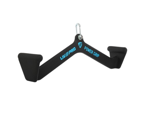 Рукоятка для тяги со средним хватом Mide Grip нескользящее покрытие LiveUp LP8327 56см черный