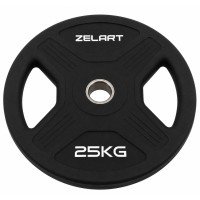Блины диски TPU 2 Handle металлическая втулка Zelart TA-6995-25 ø51мм 25кг черный