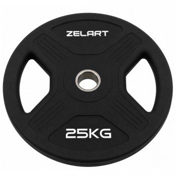 Блины диски TPU 2 Handle металлическая втулка Zelart TA-6995-25 ø51мм 25кг черный