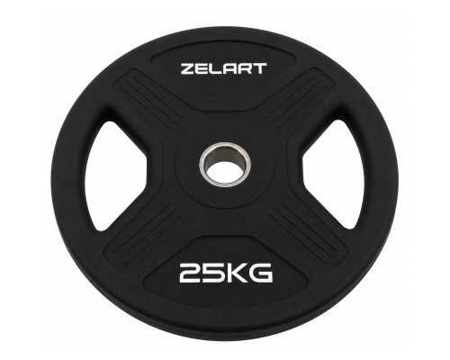 Блины диски TPU 2 Handle металлическая втулка Zelart TA-6995-25 ø51мм 25кг черный