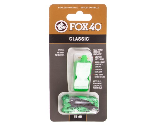 Свисток судейский пластиковый CLASSIC FOX40-CLASSIC Зеленый