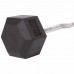 Штанга фиксированная изогнутая обрезиненная Rubber Hexagon Barbell Zelart TA-6231-50 длина-95см 50кг черный