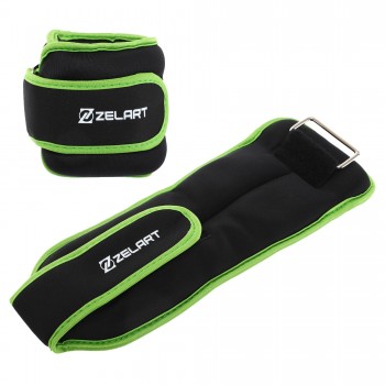 Утяжелители-манжеты для рук и ног Zelart FI-5732-3 2x1,5кг Салатовый