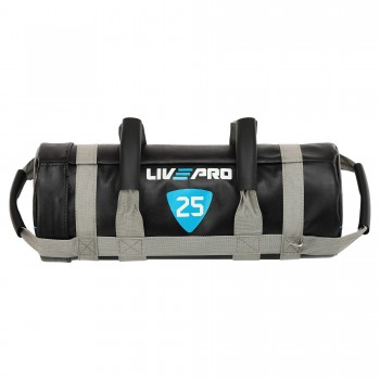 Мешок утяжелитель для функционального тренинга Power Bag LiveUp LP8120-25 25кг черный-серый