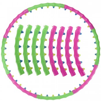 Обруч массажный Хула Хуп SP-Planeta Hula Hoop DOUBLE GRACE MAGNETIC JS-6005 8 секций салатовый-розовый Обруч массажный Хула Хуп SP-Planeta Hula Hoop DOUBLE GRACE MAGNETIC JS-6005 8 секций салатовый-розовый