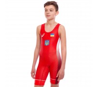 Трико для борьбы UKRAINE SP-Sport JY-6602 рост 120-180см Красный