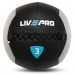 Мяч набивной медицинский для кроссфита WALL BALL LiveUp LP8100-3 3кг черный-серый
