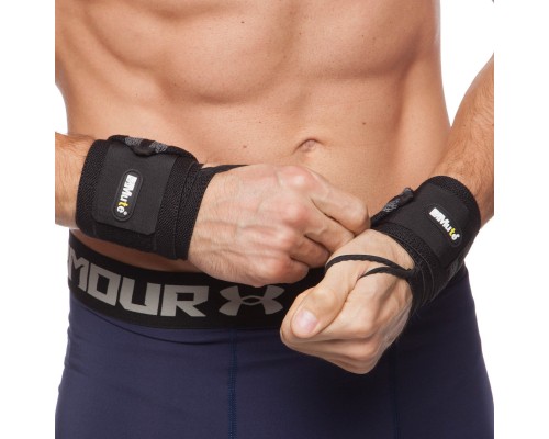 Бинты кистевые для жима STRENGTH WRIST WRAPS MUTE 9905-2 2шт Черный