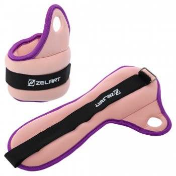Утяжелители-манжеты для рук Zelart FI-1965-1 2x0,5кг Розовый-фиолетовый Утяжелители-манжеты для рук Zelart FI-1965-1 2x0,5кг Розовый-фиолетовый