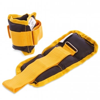 Утяжелители-манжеты для рук и ног Zelart ZA-2072-0_5 2x0,25кг желтый