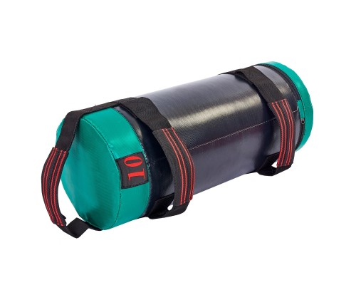 Мешок утяжелитель для функционального тренинга Power Bag SP-Planeta FI-6574-10 10кг черный-зеленый Черный-зеленый