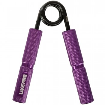 Эспандер кистевой пружинный Bone Crusher LiveUp LP8285-60LB нагрузка 27кг фиолетовый