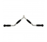 Рукоятка для тяги на трицепс V-образная ручка для блочного тренажера LiveUp LP8192F хром Рукоятка для тяги на трицепс V-образная ручка для блочного тренажера LiveUp LP8192F хром