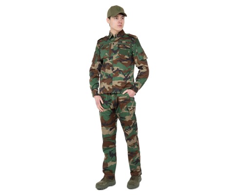 Костюм тактический (китель и брюки) Military Rangers ZK-SU1126 размер L-4XL Камуфляж Woodland