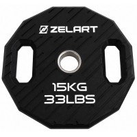 Блины диски TPU 2 Handle металлическая втулка Zelart TA-6996-15 ø51мм 15кг черный